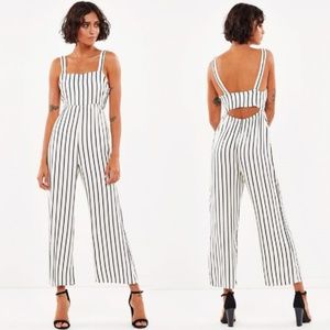 Amuse Society striped jumpsuit